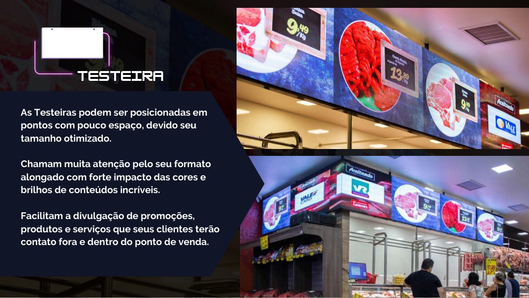 Testeira em painel de LED Inled